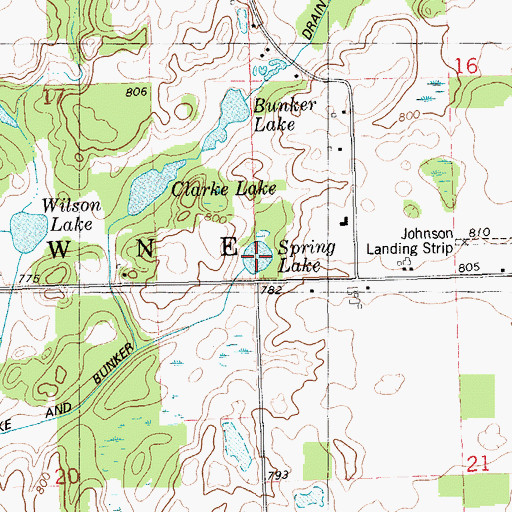 Topographic Map of Spring Lake, MI