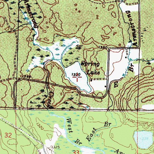 Topographic Map of Lake IHM, MI