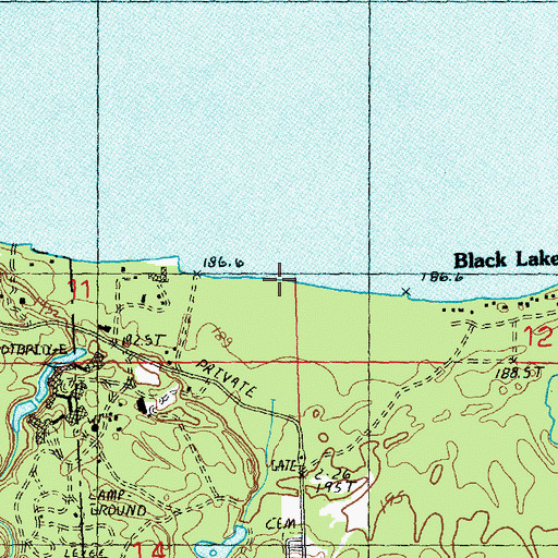 Topographic Map of Stewart Creek, MI