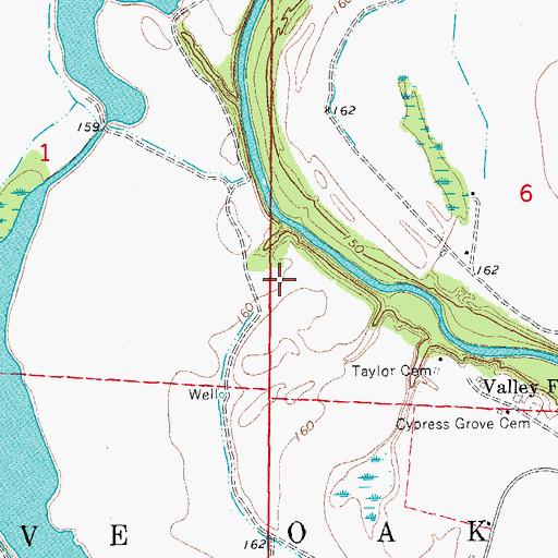 Topographic Map of Mount Pisner Church (historical), AR