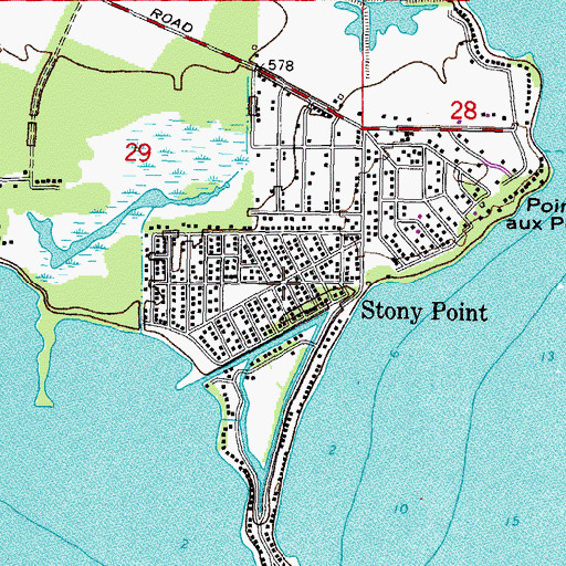 Topographic Map of Stony Point, MI