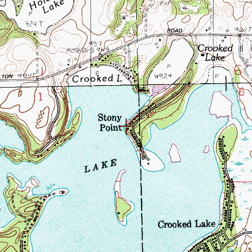 Topographic Map of Stony Point, MI