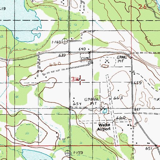 Topographic Map of Sunnyside School, MI