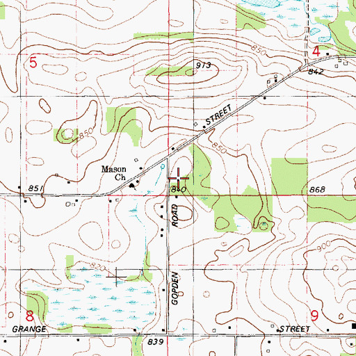 Topographic Map of Swamp School, MI