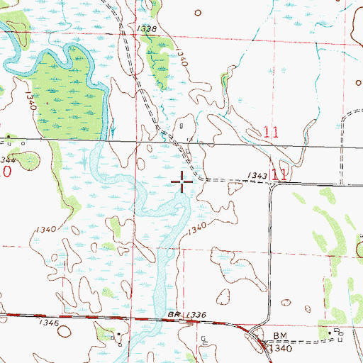 Topographic Map of Stormy Creek, MN