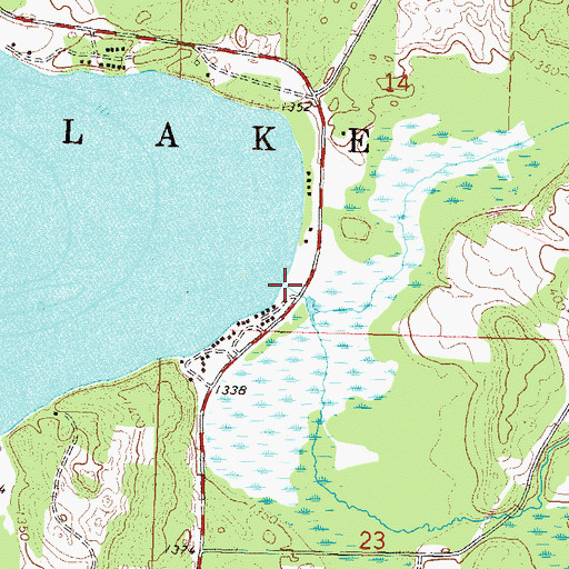 Topographic Map of Alvis Creek, MN