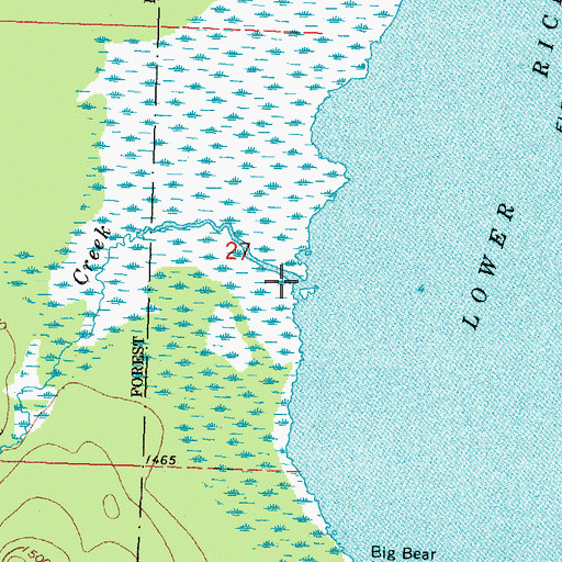 Topographic Map of Auganaush Creek, MN