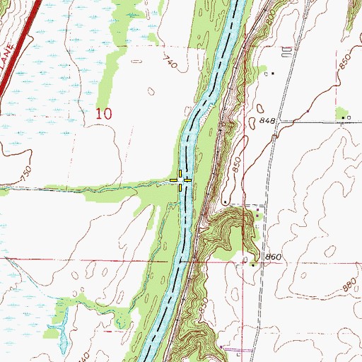 Topographic Map of Barney Fry Creek, MN