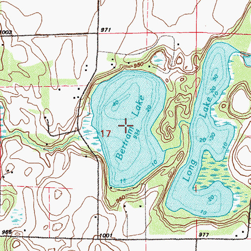 Topographic Map of Bertram Lake, MN