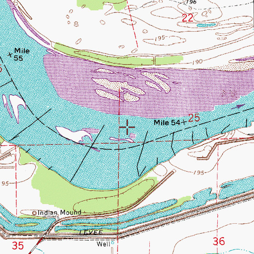 Topographic Map of Walstein Cemetery (historical), AR