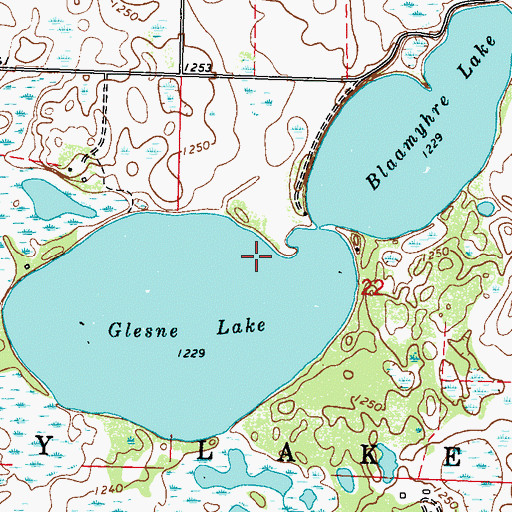 Topographic Map of Blaamyhre Lake, MN