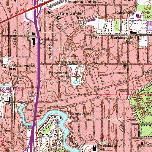Topographic Map of Browndale Park, MN
