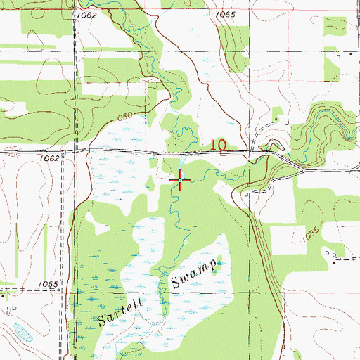 Topographic Map of Bunker Hill Creek, MN