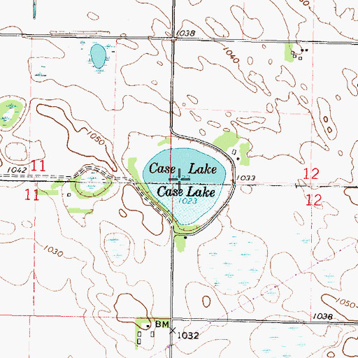 Topographic Map of Case Lake, MN
