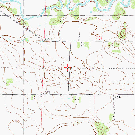 Topographic Map of Chevere School, MN