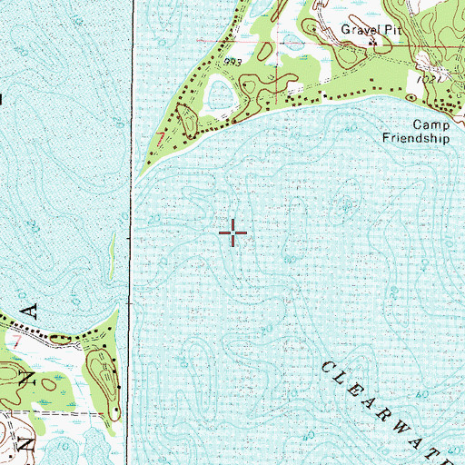 Topographic Map of Clearwater Lake, MN