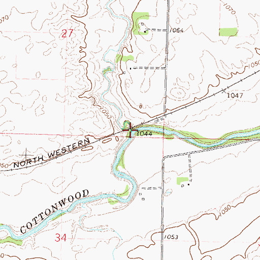 Topographic Map of Coal Mine Creek, MN