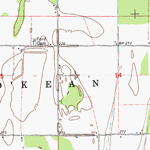 Topographic Map of Dean School (historical), AR