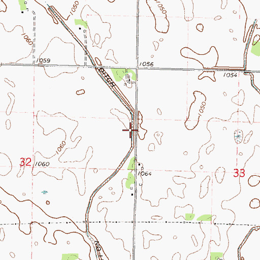 Topographic Map of County Ditch Number One Hundred Sixteen, MN
