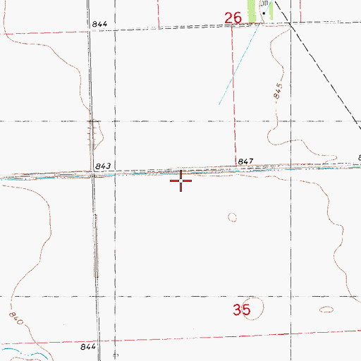 Topographic Map of County Ditch Number Seventeen, MN