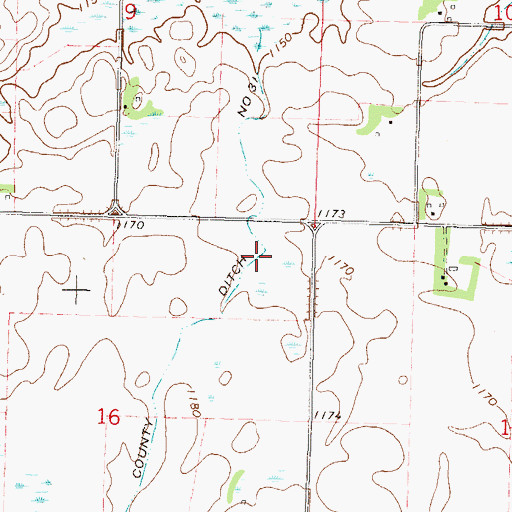 Topographic Map of County Ditch Number Thirtyone, MN