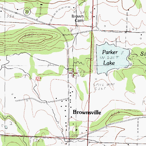 Topographic Map of Chismville Gas Field, AR