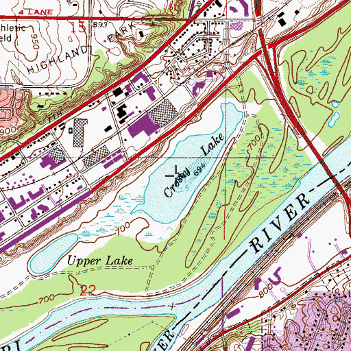 Topographic Map of Crosby Lake, MN