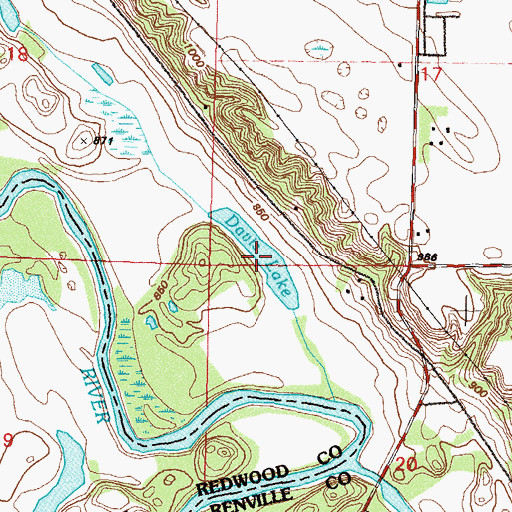 Topographic Map of Davis Lake, MN