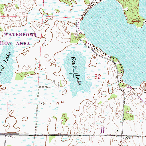 Topographic Map of Eagle Lake, MN