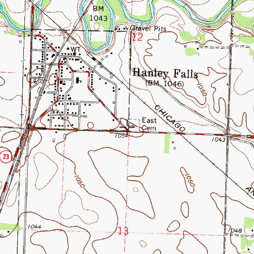 Topographic Map of East Cemetery, MN