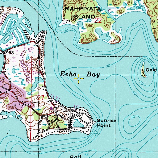 Topographic Map of Echo Bay, MN