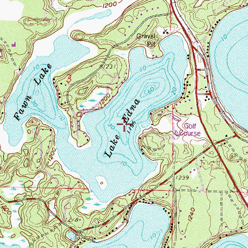 Topographic Map of Lake Edna, MN