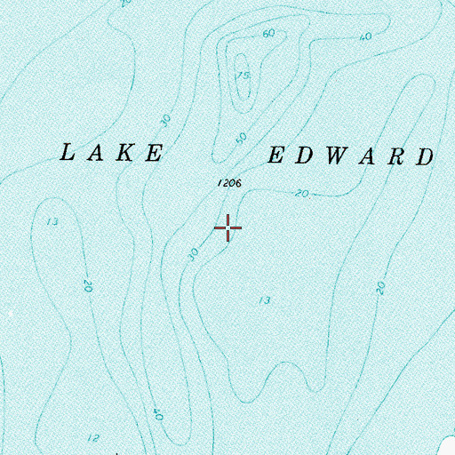 Topographic Map of Lake Edward, MN