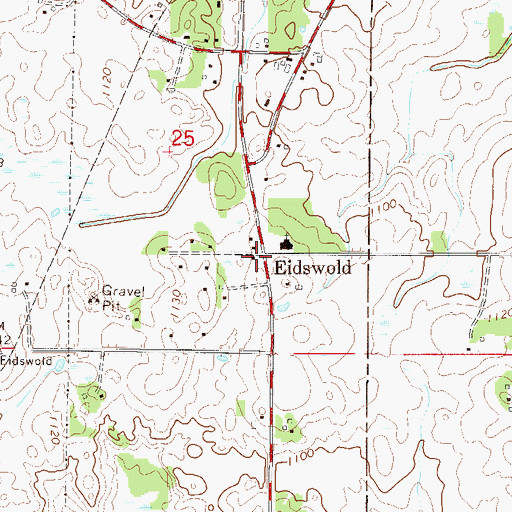 Topographic Map of Eidswold, MN