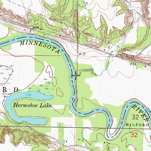 Topographic Map of Eightmile Creek, MN