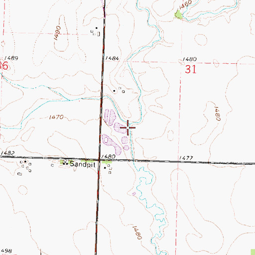 Topographic Map of Elk Creek, MN