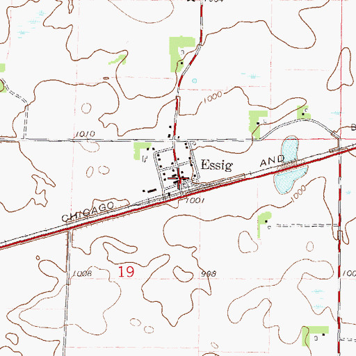 Topographic Map of Essig, MN