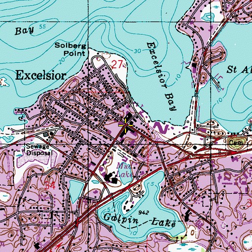 Topographic Map of Excelsior, MN
