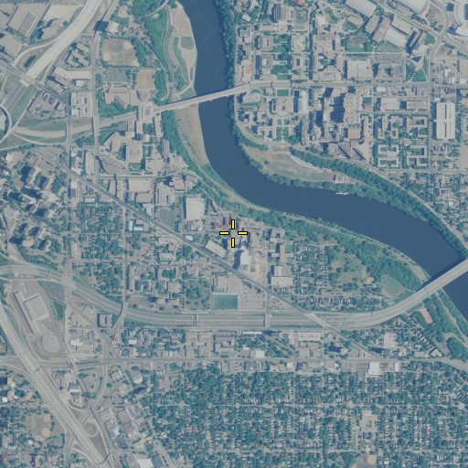Aerial/Satellite Image of University of Minnesota Medical Center - West Bank Campus, MN