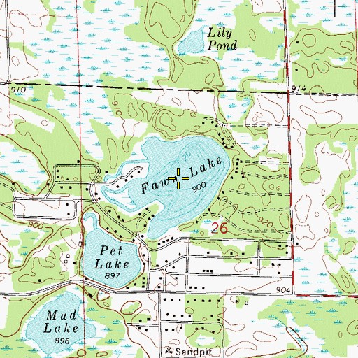 Topographic Map of Fawn Lake, MN
