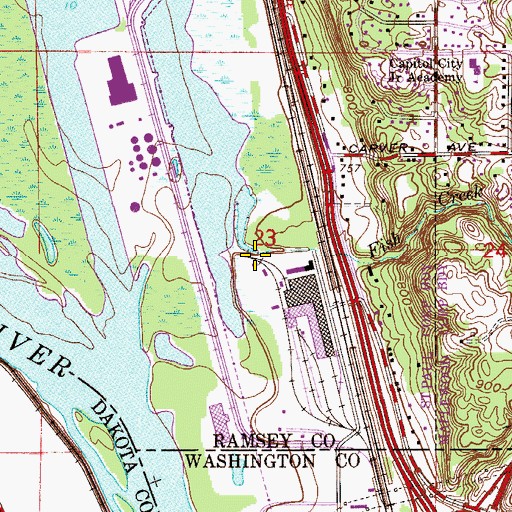 Topographic Map of Fish Creek, MN