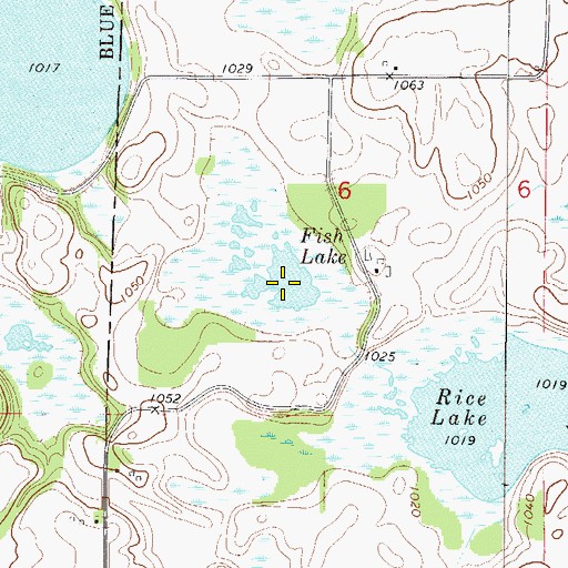 Topographic Map of Fish Lake, MN