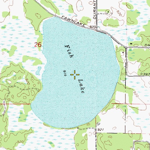 Topographic Map of Fish Lake, MN