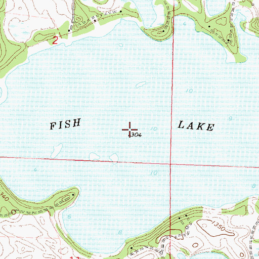 Topographic Map of Fish Lake, MN