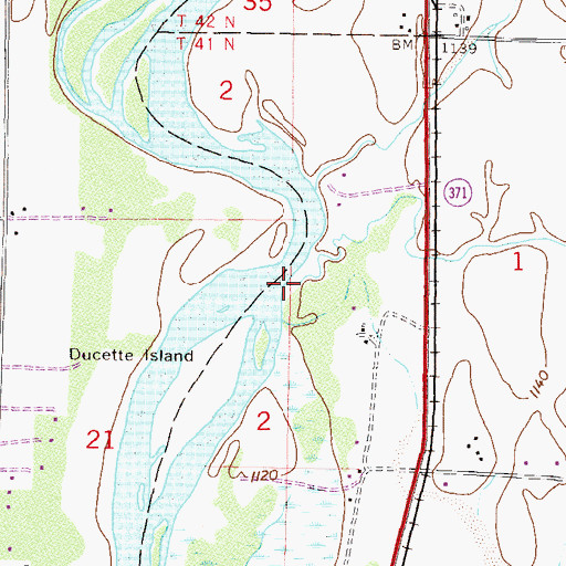 Topographic Map of Fletcher Creek, MN