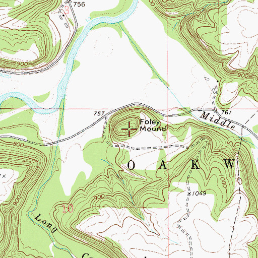 Topographic Map of Foley Mound, MN