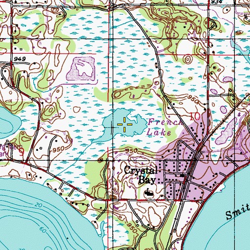 Topographic Map of French Lake, MN