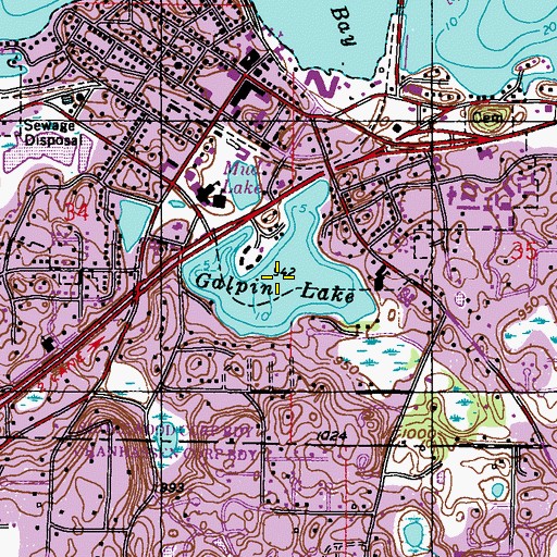Topographic Map of Galpin Lake, MN