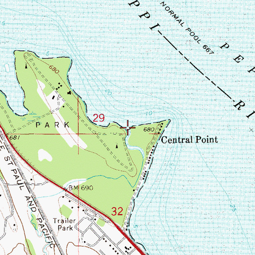Topographic Map of Gilbert Creek, MN