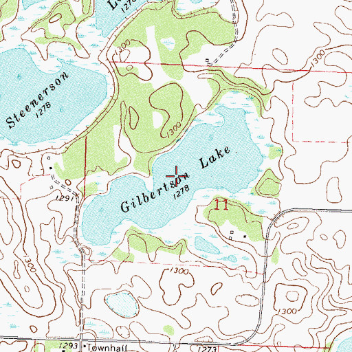 Topographic Map of Gilbertson Lake, MN